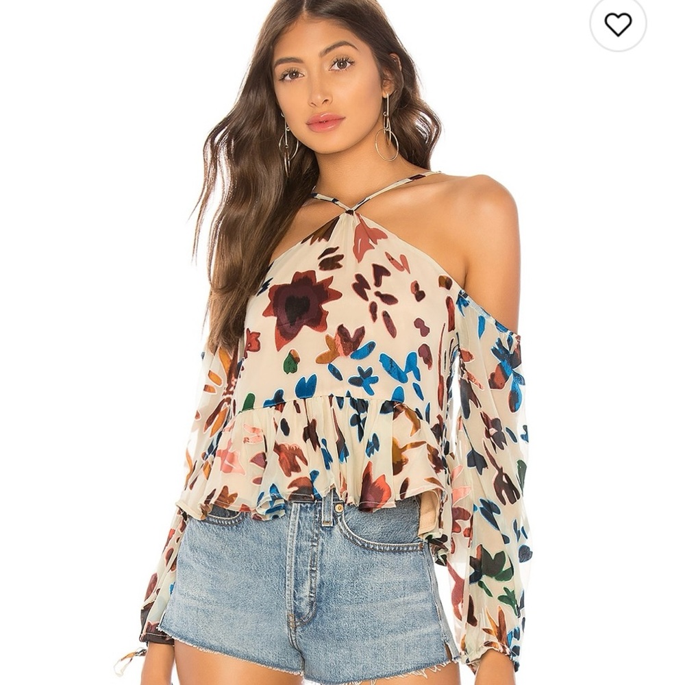 Tularosa NWOT Cold Shoulder Top Floral